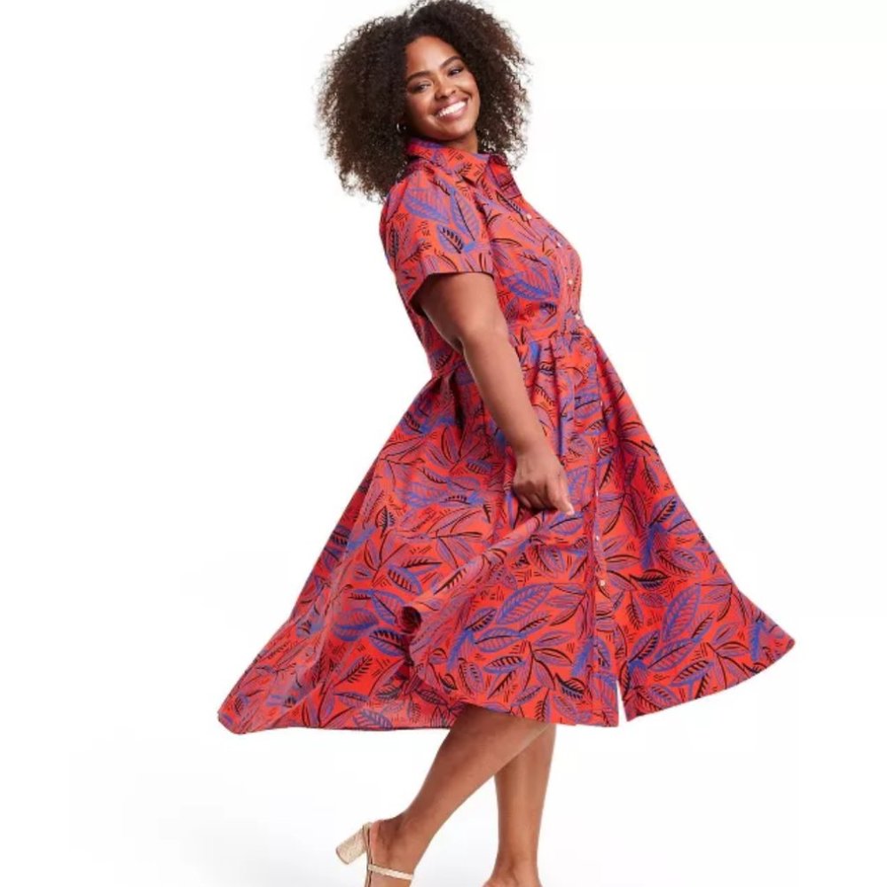 Alexis for Target 3x Dress Tropical Shirtdress NWT